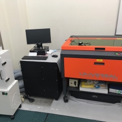 レーザー加工機に脱臭機!!粉じん機とのコラボレーション